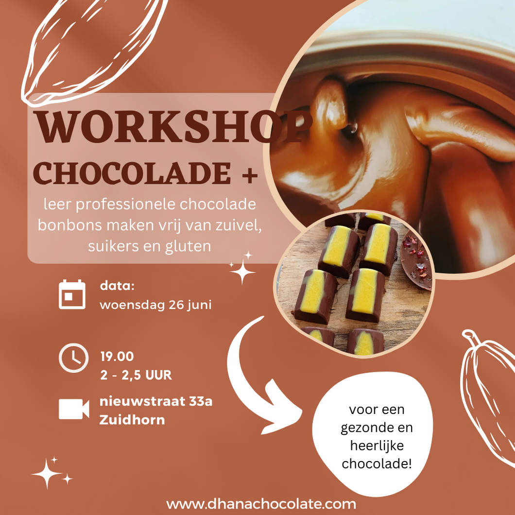 Rauwe en Plantaardige chocolade workshop - gevulde vormen - 26 juni