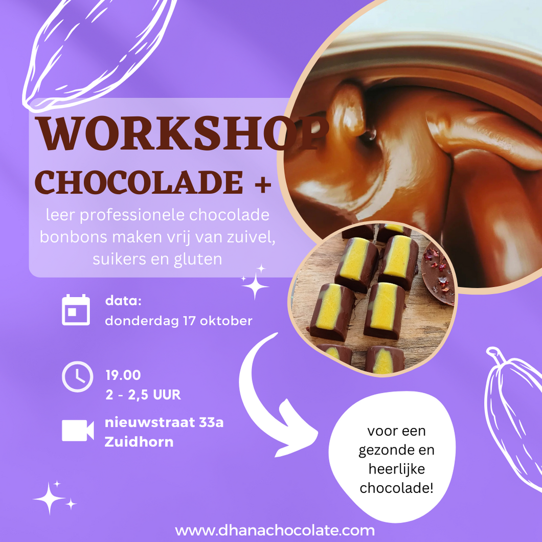 Plantaardige & Gezonde Chocolade Workshop - Gevulde Harde Vormen do 17 oktober
